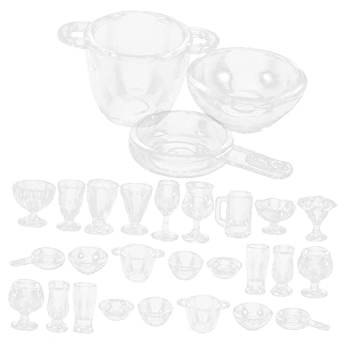 WESIEVYA Miniatur-dessertbecher-Set 34-teilig Puppenhaus-miniaturbecher Miniatur-Geschirr Für Jungen Und Mädchen Aussehende Mini-dessertbecher Aus Kunststoff von WESIEVYA