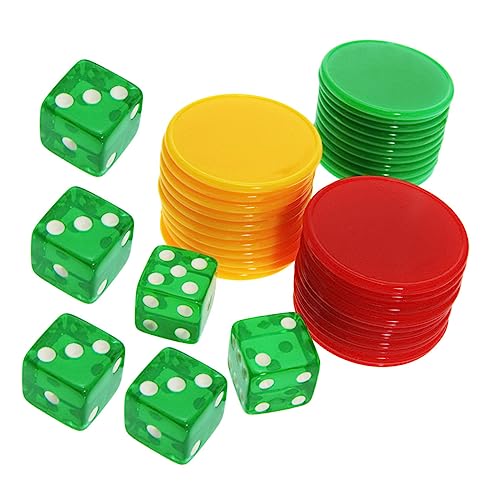 WESIEVYA 1 Satz Würfel Chip Set, Partyzubehör, Tragbares Würfelspiel Requisit, Verschleißfeste, Spielzubehör, Lustige Spielchips, Interessantes Würfelspiel, Tragbare, WESIEVYA 1 Satz Würfel Chip Set, Partyzubehör, Tragbares Würfelspiel Requisit, Verschleißfeste, Spielzubehör, Lustige Spielchips, Interessantes Würfelspiel, Tragbare, von WESIEVYA