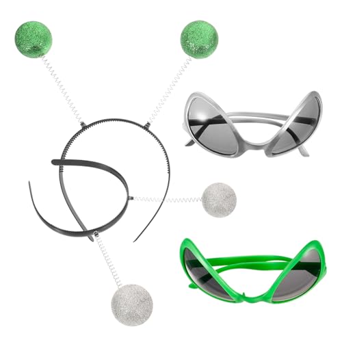 WESIEVYA 1 Set Alien Kopf Knopfbrille, Alien Stirnbänder, Alien Stirnband Requisiten, Alien Kostümzubehör, Alien Brillen, Partybrillen Für Erwachsene, Alien Cosplay Stirnbänder, Alien WESIEVYA 1 Set Alien Kopf Knopfbrille, Alien Stirnbänder, Alien Stirnband Requisiten, Alien Kostümzubehör, Alien Brillen, Partybrillen Für Erwachsene, Alien Cosplay Stirnbänder, Alien von WESIEVYA
