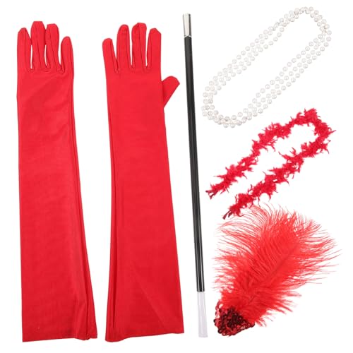 WESIEVYA 1 Set Halloween Kostüm Set, Halloween Ankleide, Halloween Kostüm Zubehör, Anziehsachen Für Halloween, Stirnband, Cosplay Zubehör, Party Zubehör, Lange Handschuhe, Halloween von WESIEVYA