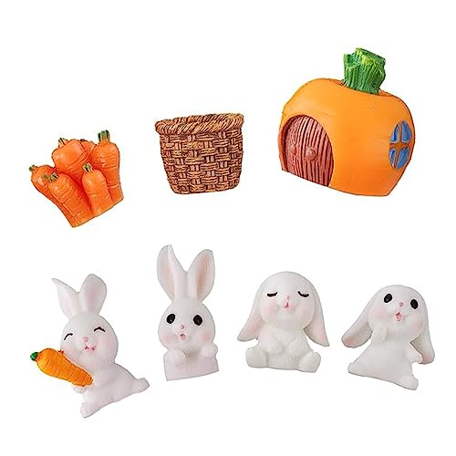 WESIEVYA 1 Set Kuchendekoration, Hase, Geburtstagsparty Zubehör, Garten, Kleine Hasenstatuen, Hasenspielzeug, Mikrolandschaft, Hase, Tier Cupcake Topper, Kaninchenfiguren, WESIEVYA 1 Set Kuchendekoration, Hase, Geburtstagsparty Zubehör, Garten, Kleine Hasenstatuen, Hasenspielzeug, Mikrolandschaft, Hase, Tier Cupcake Topper, Kaninchenfiguren, von WESIEVYA