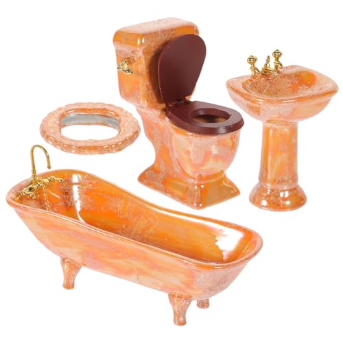 WESIEVYA Miniatur-badezimmermöbel-Set Kleine Badewanne Toiletten-Dekoration Miniatur-Spiegel Waschbecken Für Puppenhaus WESIEVYA Miniatur-badezimmermöbel-Set Kleine Badewanne Toiletten-Dekoration Miniatur-Spiegel Waschbecken Für Puppenhaus von WESIEVYA