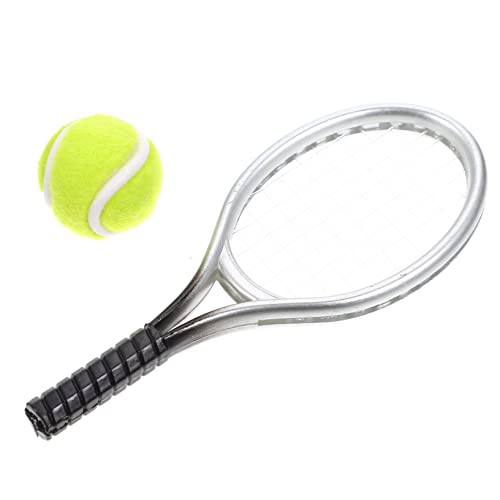 WESIEVYA Mini-Tennis-schläger-Set Miniatur-sportausrüstung Dekorative Mini Accessoires Tennis-Ornament Für Bücherregal Fensterbank Schreibtisch Und Küche WESIEVYA Mini-Tennis-schläger-Set Miniatur-sportausrüstung Dekorative Mini Accessoires Tennis-Ornament Für Bücherregal Fensterbank Schreibtisch Und Küche von WESIEVYA