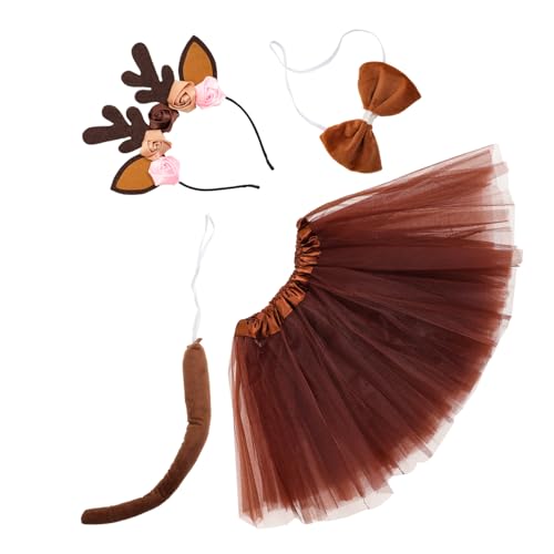 WESIEVYA 1 Set Rentier Outfit, Tiere, Party Kostümzubehör, Tierohren Stirnband Für Cosplay, Hirsch Kostümzubehör, Plüsch Kopfbedeckung, Urlaubs Accessoires Für Frauen, Urlaubs von WESIEVYA