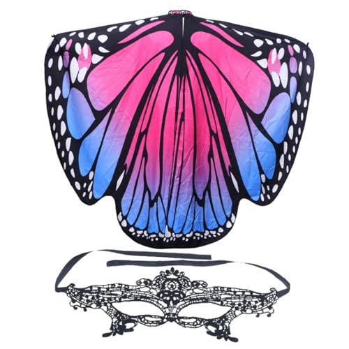 WESIEVYA 1 Set Schmetterlingsschal, Schal, Weiblicher Schmetterlingsumhang, Dekorativer Schmetterlingsumhang, Dekorative Spitzenmaske, Wiederverwendbare Spitzenmasken, Partygeschenk, von WESIEVYA