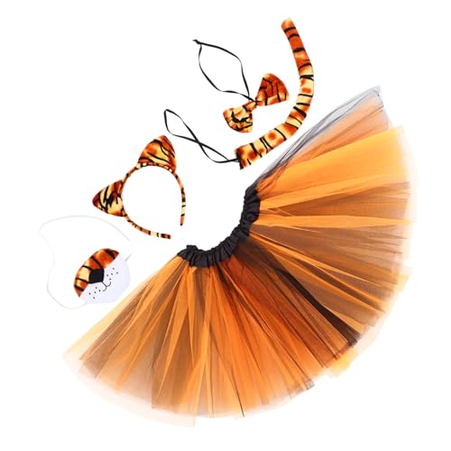 WESIEVYA 1 Set Tiger Stirnband, Nasenrock Set, Tigerohr Stirnband, Mädchen, Tierkostüme, Tigerkleid, Tigerkostüm Zubehör Für Frauen, Einzigartiges Cosplay, Karneval, Tutu Kleid, WESIEVYA 1 Set Tiger Stirnband, Nasenrock Set, Tigerohr Stirnband, Mädchen, Tierkostüme, Tigerkleid, Tigerkostüm Zubehör Für Frauen, Einzigartiges Cosplay, Karneval, Tutu Kleid, von WESIEVYA