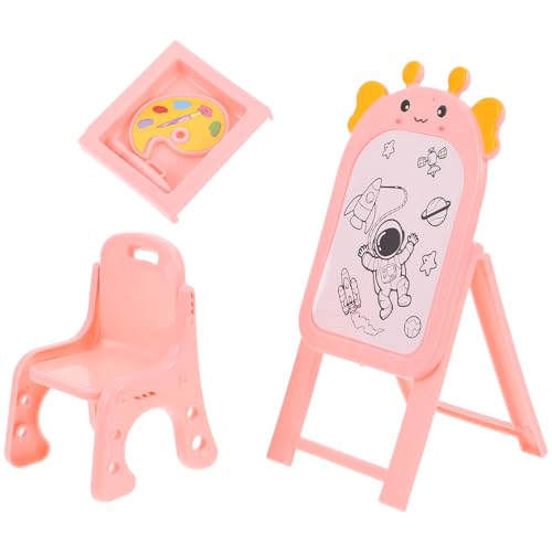 WESIEVYA Hübsches Miniatur-spielzeugstuhl-Set 3er-Pack Dekorative Hocker Für Kinder Kinderhocker Mit Staffelei Ideal Für Spielhaus Und von WESIEVYA