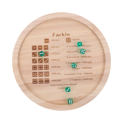 WESIEVYA 1 Set Würfeltablett Kleines Würfelspiel Würfelspielset Rollenspielwürfel Party Holzwürfel Farkle Würfelspiel Würfelspielspielset Kleine Holzwürfel Familientreffen Spielwürfel von WESIEVYA