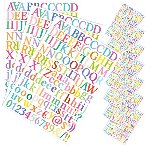 WESIEVYA Wasserfeste Alphanumerische Aufkleber Buchstabenaufkleber Zum Beschriften Selbstklebend Für Diverse Oberflächen von WESIEVYA