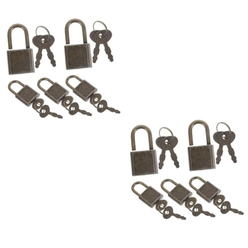 WESIEVYA 10 Sets Schatztruhenschloss, Kleines Schloss, Schlüssel, Spielzeug, Mini Schlösser, Schloss Im Antiken Stil, Schlüsselschlösser Mit Schlüsseln, Kunststoffschloss, Schublade, WESIEVYA 10 Sets Schatztruhenschloss, Kleines Schloss, Schlüssel, Spielzeug, Mini Schlösser, Schloss Im Antiken Stil, Schlüsselschlösser Mit Schlüsseln, Kunststoffschloss, Schublade, von WESIEVYA