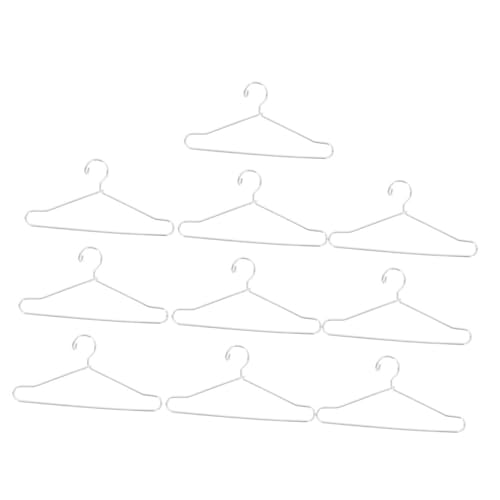 WESIEVYA Mini-puppenkleiderbügel Aus Metall 10 Stück Für Puppenkleidung Oder Haustierkleidung Kleine Kleiderbügel Zum Aufbewahren von WESIEVYA