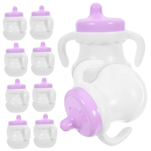WESIEVYA 10 Stück Puppenflaschen Spielzeugzubehör, Mädchen Puppenflaschen, Spielzeug, Kinderspielzeug, Hausdekor, Kleine Futterflaschen, Simulationsflaschen Spielzeug, Kinder von WESIEVYA