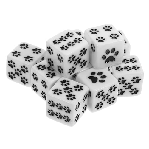 WESIEVYA 10 Stück Teiliges Cartoon Würfel aus Harz mit Pfotenmuster Spielwürfel für Tischspiele Lehrmittel und Partys Langlebig und Tragbar WESIEVYA 10 Stück Teiliges Cartoon Würfel aus Harz mit Pfotenmuster Spielwürfel für Tischspiele Lehrmittel und Partys Langlebig und Tragbar von WESIEVYA