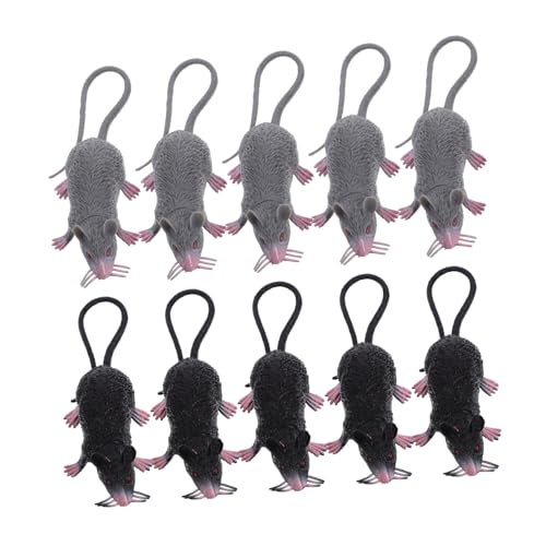 WESIEVYA 10 Stück Teiliges Halloween Ratten Deko Realistische Große Plastikratten Langlebiges Streichspielzeug für Gruselige Partys Wiederverwendbare Mäuse Figuren für Scherzartikel WESIEVYA 10 Stück Teiliges Halloween Ratten Deko Realistische Große Plastikratten Langlebiges Streichspielzeug für Gruselige Partys Wiederverwendbare Mäuse Figuren für Scherzartikel von WESIEVYA