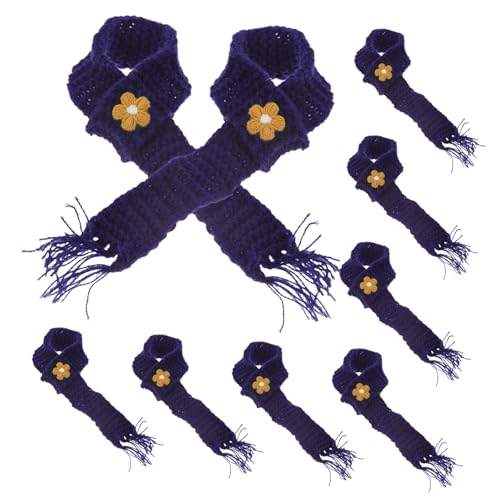 WESIEVYA 10 Stück Teiliges Mini Strickschals in Verstellbar Dekorative Puppenschals und Party Favor für DIY Dekoration von Süßigkeiten Flaschen und Mini Häusern von WESIEVYA