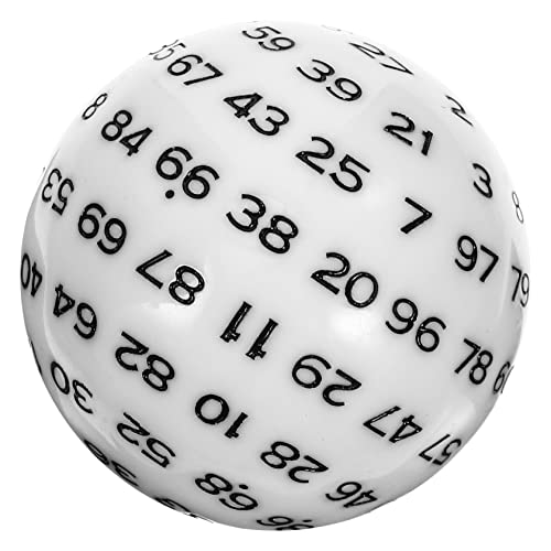 WESIEVYA Hundertseitiger Würfel Aus Acryl Polyedrischer Spielwürfel Zahlenwürfel-Requisite Für Brettspiele von WESIEVYA