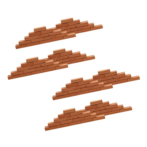 WESIEVYA 100 Stück Miniatur Ziegelsteine Bausteine Micro Landschaft Bausatz für Sandtisch Szene Realistische Kleine Bausteine Zubehör für Mikro Landschaftsmodellbau von WESIEVYA