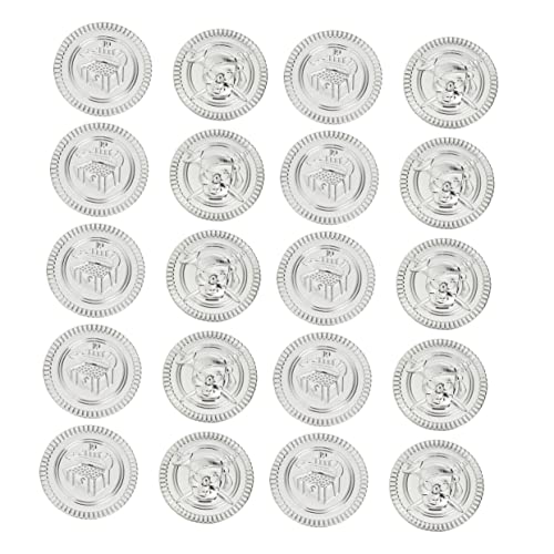 WESIEVYA 100St Piraten muster Goldmünzen Kinder spielen Geld Zubehör für die Piratenparty Piratenspiele halloween schatzsuche halloween dekoration kid toys Spielmünze Plastikmünzen Silver WESIEVYA 100St Piraten muster Goldmünzen Kinder spielen Geld Zubehör für die Piratenparty Piratenspiele halloween schatzsuche halloween dekoration kid toys Spielmünze Plastikmünzen Silver von WESIEVYA