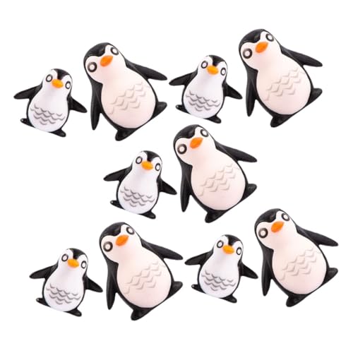 WESIEVYA 10Stücke Miniatur Pinguin Figuren aus Kunstharz für Kreative Dekoration für Zuhause Büro oder Garten Vielseitige Mikro Landschaftsaccessoires Lebendige von WESIEVYA