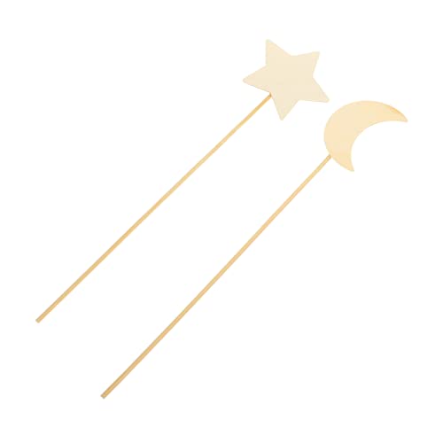 WESIEVYA 12 Stück DIY Feenstab Party Requisiten Engel Cosplay Feenornament Blank Zauberstab Engelstab Kinderkostüm Kreatives Spielzeug Graffiti Holzdekor Hölzerner Feenstab von WESIEVYA