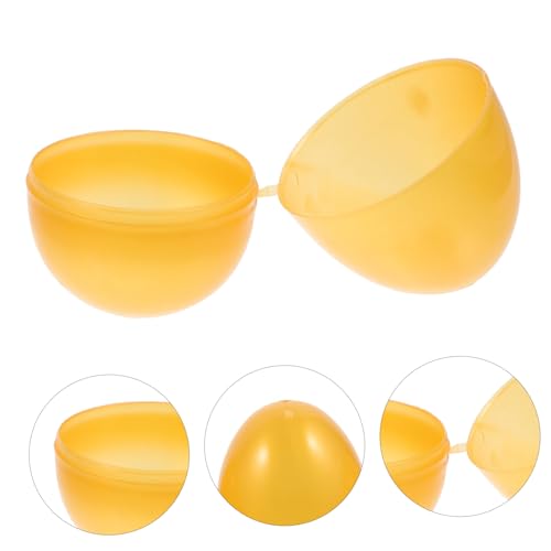 WESIEVYA 12 Stück Goldenes Ei Spielzeug Befüllbares Ei Party Dekoration Eierkartons Eierförmiges Ornament Plastikeier Kugelboxen Partygeschenk Eier Eierkugelboxen Partyfüller von WESIEVYA