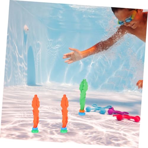 WESIEVYA 12 Stück Teiliges Unterwasser tauchspielzeug aus Langlebigem Glatte Kindersichere Kanten Buntes Meergras Design Wasserresistent und Leicht zu Greifen für Schwimmbad und Badespaß WESIEVYA 12 Stück Teiliges Unterwasser tauchspielzeug aus Langlebigem Glatte Kindersichere Kanten Buntes Meergras Design Wasserresistent und Leicht zu Greifen für Schwimmbad und Badespaß von WESIEVYA