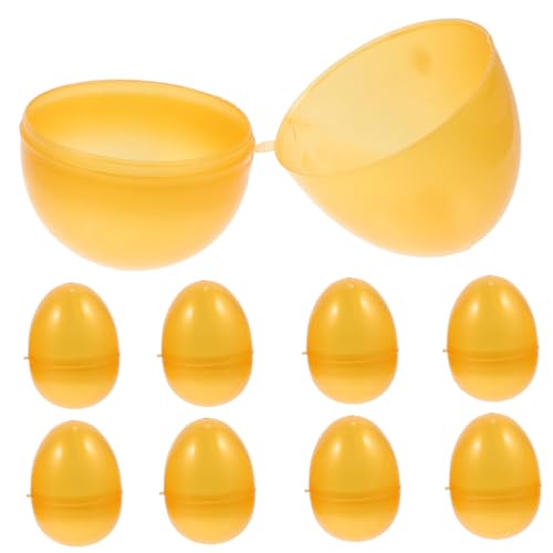 WESIEVYA 12 Stücke Goldene Kunststoff Eier Befüllbarer Spender Party Gadget Abs Material Sicher für Jungen und Mädchen von WESIEVYA