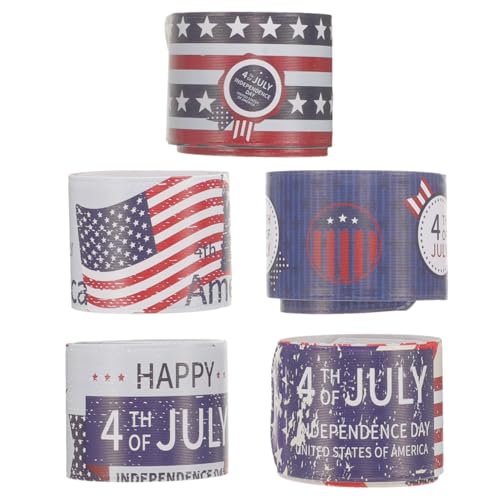 WESIEVYA Festival Slap Armband Usa Amerikanische Flagge Stil Armband Armband Party Zubehör Für Den Unabhängigkeitstag WESIEVYA Festival Slap Armband Usa Amerikanische Flagge Stil Armband Armband Party Zubehör Für Den Unabhängigkeitstag von WESIEVYA