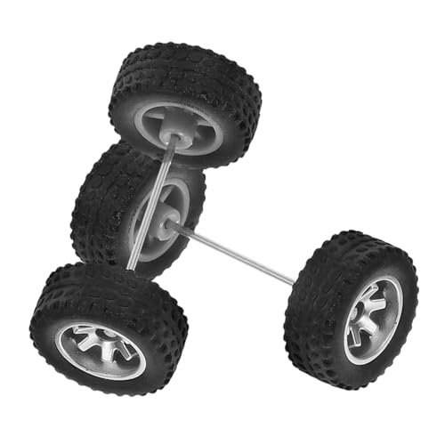 WESIEVYA 1Paar Austauschbare Spielzeugreifen für Automodelle Silbern Hochleistungs Rc Autozubehör Installieren für Sammler und Modifikation von WESIEVYA