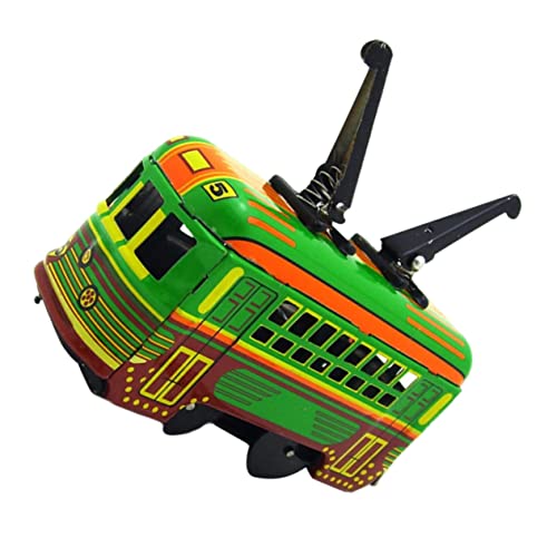 WESIEVYA 1Stk Straßenbahn aus Blech für kinderspielzeug spielzeuge Wind-up qridor Uhrwerkspielzeug zum Aufziehen Eisenblech Green WESIEVYA 1Stk Straßenbahn aus Blech für kinderspielzeug spielzeuge Wind-up qridor Uhrwerkspielzeug zum Aufziehen Eisenblech Green von WESIEVYA