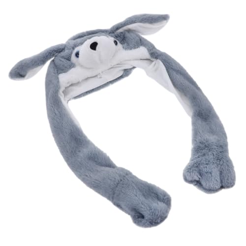 WESIEVYA 1Stück Ohr Bewegliche Kappe Warmes Lustiges Tierkopfhut Kostüm für Partys Cosplay und Unvergessliche Fotos mit Freunden Plüschig für Besondere Anlässe von WESIEVYA