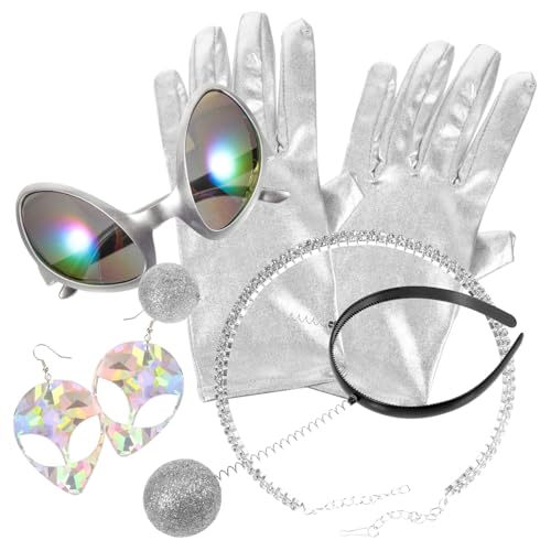 WESIEVYA 1satz Kostümset Mit Stirnband Brille Ohrringen Halskette Und Handschuhen Lustige Party-dekoration Für Halloween Karneval Und Cosplay Für Damen Und Besondere Anlässe WESIEVYA 1satz Kostümset Mit Stirnband Brille Ohrringen Halskette Und Handschuhen Lustige Party-dekoration Für Halloween Karneval Und Cosplay Für Damen Und Besondere Anlässe von WESIEVYA