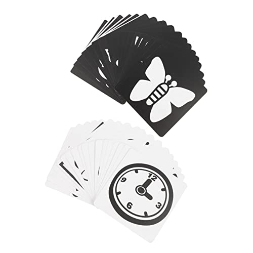 WESIEVYA 2sätze Kern-Titel Schwarz-weiß Kontrastkarten Für Neugeborene Visuelle Lernspielzeug Zur Frühen Entwicklung Kognitive Für -Tail-Titel Schwarz-weiß Kontrastkarten Für von WESIEVYA