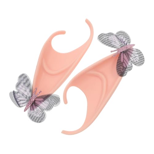 WESIEVYA 2 Stück Elfenohren Feenohren Cosplay Ohren Halloween Ohren Prop Ohr Requisiten Feenohr Prop Ohren Erwachsene Damen Karnevalsohren Cosplay Halloween Kostüm Zubehör Feenzubehör von WESIEVYA