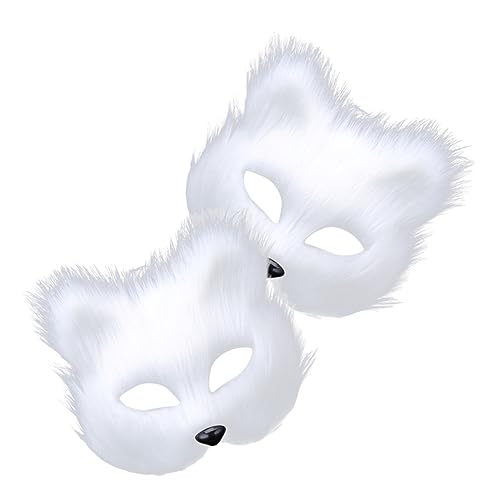 WESIEVYA 2 Stück Halbgesichtsmaske Japanische Maske Kostümmasken Einzigartige Halloween Partymaske Fuchs Cosplay Maske Halloween Kostümparty Zubehör Plüschfuchsmaske Halbgesichtsfuchsmaske WESIEVYA 2 Stück Halbgesichtsmaske Japanische Maske Kostümmasken Einzigartige Halloween Partymaske Fuchs Cosplay Maske Halloween Kostümparty Zubehör Plüschfuchsmaske Halbgesichtsfuchsmaske von WESIEVYA