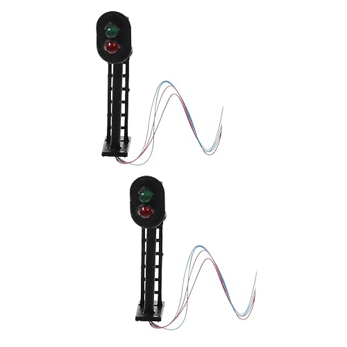 WESIEVYA 2 Stück Modellbahnlichter, Pflanzenmodell, Schmuck, Simulation, Signal, Ornament, Landschaft, DIY Ampel, Miniatursignal, Miniatur Ampel, Gartendekor, Modell, Landschaft, von WESIEVYA