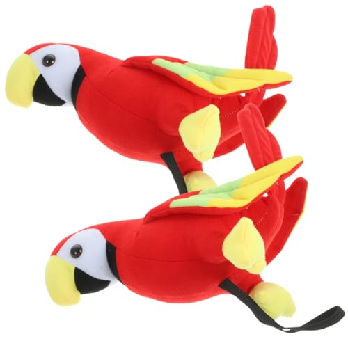 WESIEVYA Schulterpapageipuppe Plüschpapagei Ausgestopfter Papagei Vogelmodell Papageienornament Lebensechte Papageienmodelle von WESIEVYA