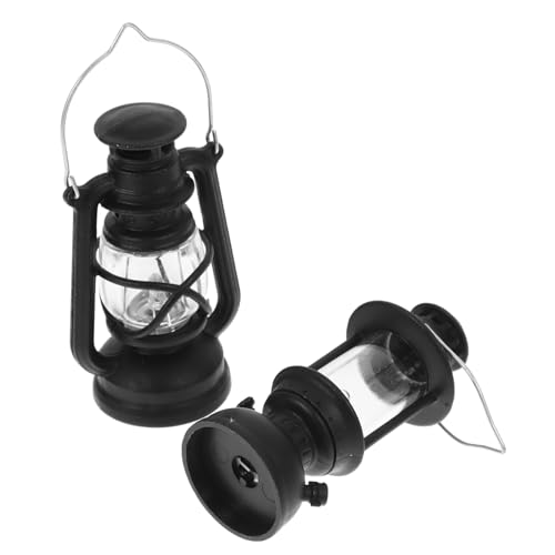 WESIEVYA 2 Stück Retro Petroleumlampe, Miniatur Petroleumlampe, Puppenhaus Ornament, Miniatur, Puppenhaus Zubehör, Petroleumlicht Modell, Miniatur Lampen, Petroleumlampe, Requisiten, von WESIEVYA