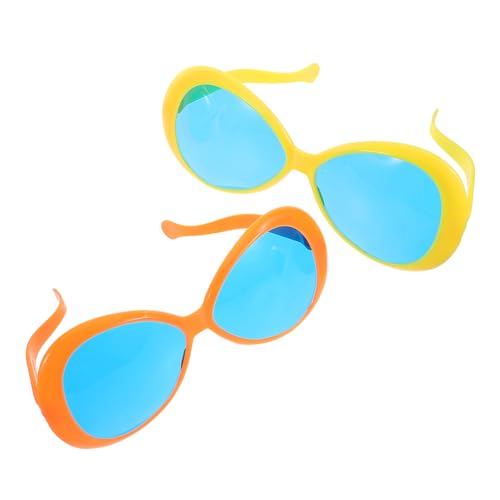 WESIEVYA 2 Stück Riesige Hawaii Sonnenbrille Jumbo Spaßbrillen für Strandpartys Auffällige Kostümrequisiten Gelb und Orange für und Sommerfeiern WESIEVYA 2 Stück Riesige Hawaii Sonnenbrille Jumbo Spaßbrillen für Strandpartys Auffällige Kostümrequisiten Gelb und Orange für und Sommerfeiern von WESIEVYA