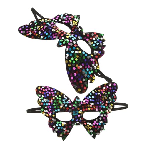WESIEVYA 2 Stück Schmetterling-maskerade-maske Für Frauen, Pailletten, Halbe Gesichtsmaske Für Halloween, Abschlussball, Weihnachten, Venezianische Partys WESIEVYA 2 Stück Schmetterling-maskerade-maske Für Frauen, Pailletten, Halbe Gesichtsmaske Für Halloween, Abschlussball, Weihnachten, Venezianische Partys von WESIEVYA