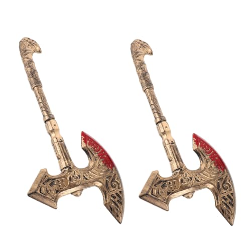WESIEVYA 2 Stück Teiliges Wikinger Axt Kostüm Zubehör Goldfarbene Kunststoff Requisite Mittelalterlich Halloween Cosplay für Rollenspiel und Verkleidung WESIEVYA 2 Stück Teiliges Wikinger Axt Kostüm Zubehör Goldfarbene Kunststoff Requisite Mittelalterlich Halloween Cosplay für Rollenspiel und Verkleidung von WESIEVYA