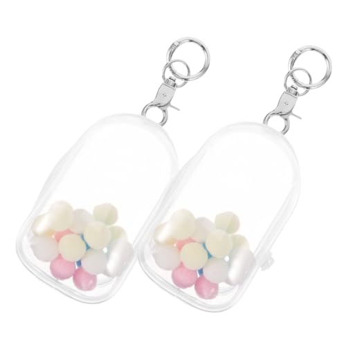 WESIEVYA Reisefreundliche Puppenvitrine 2 Stück Mini-schlüsselanhänger-Tasche Hochtransparente Weiche PVC-schutzaufbewahrung von WESIEVYA