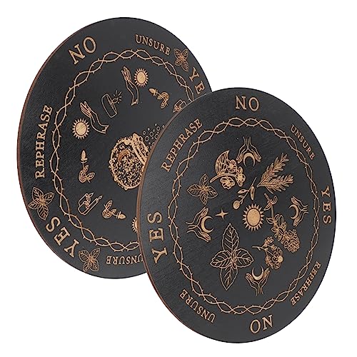 WESIEVYA 2 Stück Hölzerne Wahrsagetafel Mit Pendelbuchstaben Gefertigt Für Wicca-rituale Meditation Und Persönliche Entscheidungsfindung von WESIEVYA