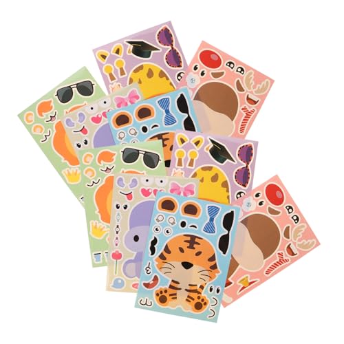 WESIEVYA Stickerbögen Für Kinder 20 Bögen Party- Mit Tiermotiven Leuchtende Aufkleber Für Kinder Geschenktütenfüller WESIEVYA Stickerbögen Für Kinder 20 Bögen Party- Mit Tiermotiven Leuchtende Aufkleber Für Kinder Geschenktütenfüller von WESIEVYA