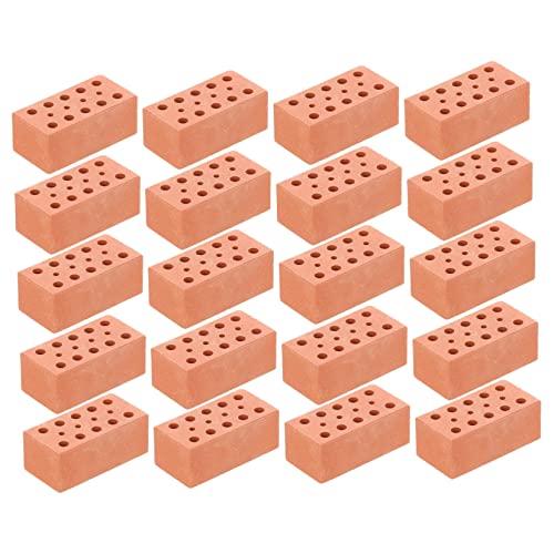 WESIEVYA 20 Stück Kreatives aus Miniatur Ziegelsteinen für DIY Modelle Realistische Simulation für Puppenhaus und Sandkasten Fördert Kreativität und Handwerk für Erwachsene von WESIEVYA