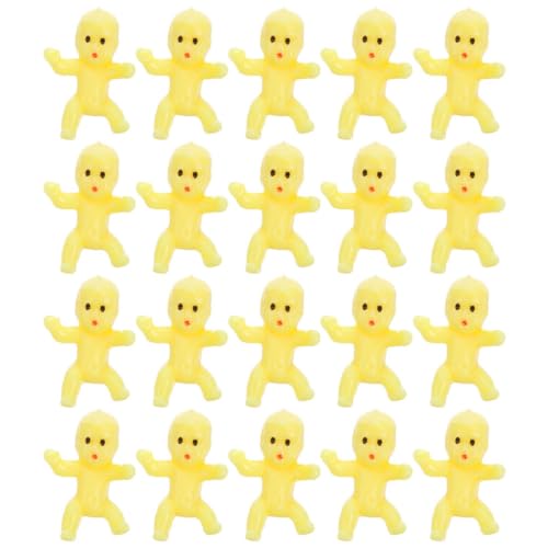 WESIEVYA 20St Mini- -Eiswürfel kleine Plastik Babys Babyparty -Dusche- -Dusche- Babyspielzeug Partyzubehör Mini-Plastikbabys Babyfiguren Yellow von WESIEVYA