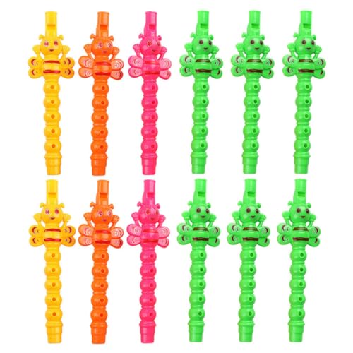 WESIEVYA 25 Stück Teiliges Mini Klarinetten Spielzeugset für Bunte Cartoon Blockflöten Pädagogisches Musikspielzeug für Anfänger als Geschenk zu Weihnachten oder Geburtstag Zufällige Farbe von WESIEVYA