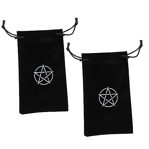 WESIEVYA 2St Tarot-Aufbewahrungstasche Tarot-Tasche Tarot-Runentasche Tarot Box Tarot Karten Aufbewahrungstasche Tarot-Organisator Pentacle-Muster-Tarot-Behälter Stoff Black WESIEVYA 2St Tarot-Aufbewahrungstasche Tarot-Tasche Tarot-Runentasche Tarot Box Tarot Karten Aufbewahrungstasche Tarot-Organisator Pentacle-Muster-Tarot-Behälter Stoff Black von WESIEVYA
