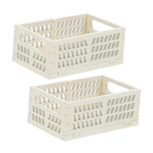 WESIEVYA 2Stücke Miniatur Holzkisten Hohlraum Aufbewahrungskörbe für Puppenhaus und Bastelprojekte für Mikro Szenen und Kreative Dekoration WESIEVYA 2Stücke Miniatur Holzkisten Hohlraum Aufbewahrungskörbe für Puppenhaus und Bastelprojekte für Mikro Szenen und Kreative Dekoration von WESIEVYA