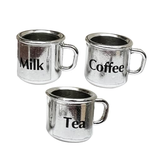 WESIEVYA 3 Stück Puppenhaustassen, Mini Kaffeetassen, Puppenhauszubehör, Puppenhaus Getränkebecher, Puppenhausbecher, Puppenhausgeschirr, Puppenhaus Trinkgeschirr, Puppenhaus Möbelzubehör, WESIEVYA 3 Stück Puppenhaustassen, Mini Kaffeetassen, Puppenhauszubehör, Puppenhaus Getränkebecher, Puppenhausbecher, Puppenhausgeschirr, Puppenhaus Trinkgeschirr, Puppenhaus Möbelzubehör, von WESIEVYA